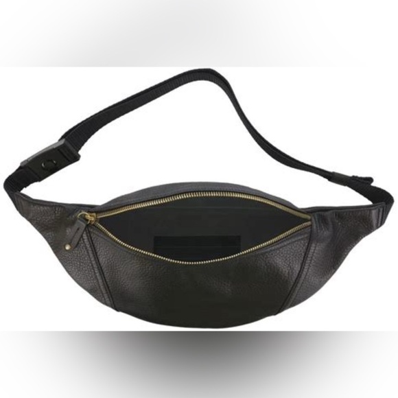 SAS Handbags - SAS Danica Black Leather Travel Belt Bag Crossbody Fanny Pack